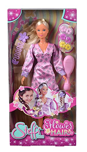 Simba 105733640 - Steffi Love Flower Hair, Spielpuppe mit extra langen Haaren mit 6 Haarclips, Flechthilfe und Kamm, 29cm, ab 3 Jahren Simba 105733640 - Steffi Love Flower Hair, Spielpuppe mit extra langen Haaren mit 6 Haarclips, Flechthilfe und Kamm, 29cm, ab 3 Jahren von Simba