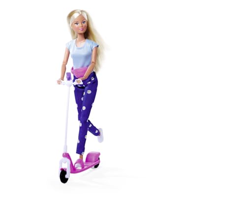 Steffi Love Scooter Fun, Spielpuppe auf ihrem trendy Roller mit Handyhalterung, 29cm, ab 3 Jahre von Simba