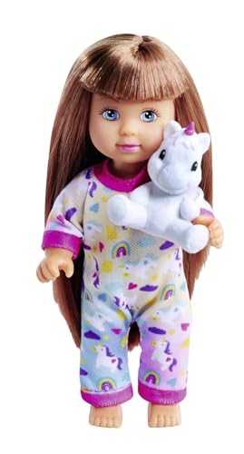 Evi Love Pyjama, 3-fach sortiert, es wird nur ein Artikel geliefert, Puppe in einem süßen Pyjama mit Einhornkuscheltier, 12cm Spielpuppe , ab 3 Jahren Evi Love Pyjama, 3-fach sortiert, es wird nur ein Artikel geliefert, Puppe in einem süßen Pyjama mit Einhornkuscheltier, 12cm Spielpuppe , ab 3 Jahren von Simba