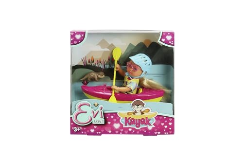 Simba 105733698 Evi Love Kayak, Spielpuppe Macht eine Kajaktour, mit passender Bekleidung, Helm, Paddel, Sonnenbrille und Otter, 12cm, ab 3 Jahren Simba 105733698 Evi Love Kayak, Spielpuppe Macht eine Kajaktour, mit passender Bekleidung, Helm, Paddel, Sonnenbrille und Otter, 12cm, ab 3 Jahren von Simba