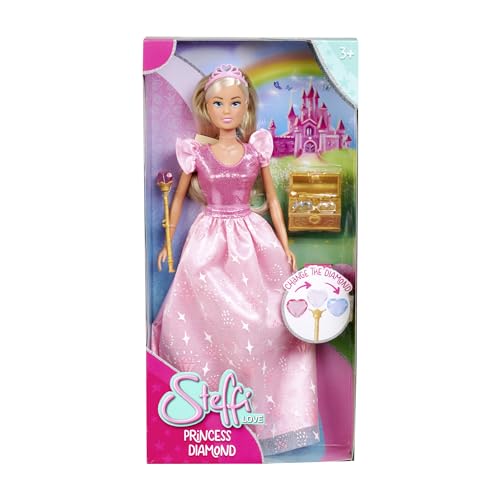 Steffi Love Princess Diamond, Spielpuppe als Prinzessin mit magischer Schatztruhe, Zepter und Diamanten, 29cm, ab 3 Jahren Steffi Love Princess Diamond, Spielpuppe als Prinzessin mit magischer Schatztruhe, Zepter und Diamanten, 29cm, ab 3 Jahren von Simba