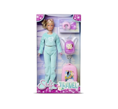 Steffi Love Travel, Spielpuppe im kuscheligen Zweiteiler inkl. Koffer, Rucksack, Hund und weiterem Reisezubehör, 7 Teile, 29cm, ab 3 Jahren Steffi Love Travel, Spielpuppe im kuscheligen Zweiteiler inkl. Koffer, Rucksack, Hund und weiterem Reisezubehör, 7 Teile, 29cm, ab 3 Jahren von Simba