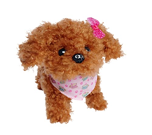 Simba 105890015 - ChiChi Love Tea Cup Poodle Puppy, Plüschhund läuft, bellt, wackelt mit dem Schwanz, 16cm, ab 3 Jahren von Simba