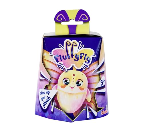 Simba 105951575 - Fluffyfly Schmetterling zum Aufpusten (30 cm) - aufblasbares Kuscheltier mit Regenbogen-Augen und Überraschungseffekt, weiches Plüschtier für Kinder ab 3 Jahre von Simba