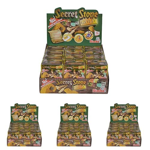 Simba 105952498 Secret Stone, Gold oder Halbedelstein in Sandbarren, mit Hammer und Meißel aus Holz, 8-Fach Sortiert, es Wird nur EIN Artikel geliefert, Entdeckerspielzeug ab 3 Jahren, 4er Pack Simba 105952498 Secret Stone, Gold oder Halbedelstein in Sandbarren, mit Hammer und Meißel aus Holz, 8-Fach Sortiert, es Wird nur EIN Artikel geliefert, Entdeckerspielzeug ab 3 Jahren, 4er Pack von Simba