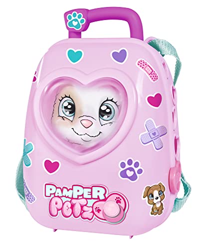 Simba 105953526 - Pamper Petz Backpack, 2-in-1 Rucksack, 7 Teile, Doktorzubehör, Pflaster und Stickerbogen, OHNE Tier, ab 3 Jahren von Simba