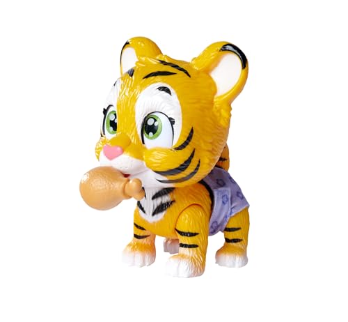 Simba 105953575 - Pamper Petz Tiger, mit Trink- und Nässfunktion, Spielzeugtiger für Kinder ab 3 Jahren, Tiger zum Spielen, mit Überraschung und magischer Pfote Tierbaby von Simba