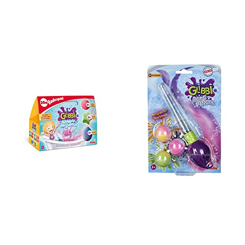 Simba 105953611 - Glibbi Blubber Mega Pack, 20 Bunte Badebomben, XXL Packung, Badewannenspielzeug & 105953570 - Glibbi Badepinsel, Pinsel mit DREI Badebomben, färbt das Wasser bunt Simba 105953611 - Glibbi Blubber Mega Pack, 20 Bunte Badebomben, XXL Packung, Badewannenspielzeug & 105953570 - Glibbi Badepinsel, Pinsel mit DREI Badebomben, färbt das Wasser bunt von Simba
