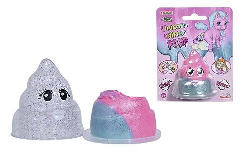 Simba 105956019 - Puuupsi Poop Einhorn Becher, 80g, pink und türkis mit Glitter, ab 3 Jahre von Simba