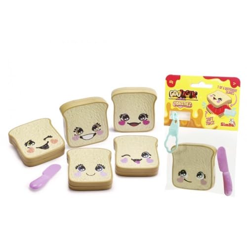 Simba Gootastic Toastiez, 6-Fach Sortiert, es Wird nur EIN Artikel geliefert, Toast mit Schleim-Belag, aus weichem quetschbarem PVC, in dekorativem Brotbeutel, 8cm, ab 3 Jahren Simba Gootastic Toastiez, 6-Fach Sortiert, es Wird nur EIN Artikel geliefert, Toast mit Schleim-Belag, aus weichem quetschbarem PVC, in dekorativem Brotbeutel, 8cm, ab 3 Jahren von Simba