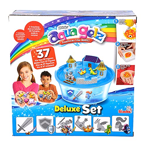 Simba 106322497 - Aqua Gelz Deluxe Ritterburg, Bastelset, Kreativ, 8 Flaschen Farbgel, 6 Formen, 5x Wasserzusatz, Schale mit Burg Aufsatz, Sticker, ab 8 Jahren Simba 106322497 - Aqua Gelz Deluxe Ritterburg, Bastelset, Kreativ, 8 Flaschen Farbgel, 6 Formen, 5x Wasserzusatz, Schale mit Burg Aufsatz, Sticker, ab 8 Jahren von Simba