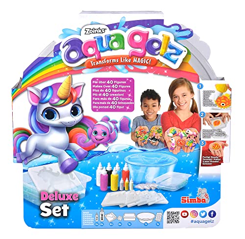 Simba 106322563 - Aqua Gelz Deluxe Set mit Basis, Bastelset, Kreativ, 9 Flaschen Farbgel, 6 Formen, 6X Wasserzusatz, Glow in The Dark und Glitzer, ab 8 Jahren Simba 106322563 - Aqua Gelz Deluxe Set mit Basis, Bastelset, Kreativ, 9 Flaschen Farbgel, 6 Formen, 6X Wasserzusatz, Glow in The Dark und Glitzer, ab 8 Jahren von Simba