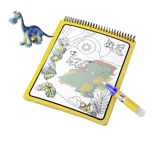 Simba 106334633 Art & Fun Wasser-Malbuch Dinos inkl. Dinosaurier-Figur - Malen mit dem Water Pen Wasserstift & 4 Dino-Motiven - Wasserzauber-Spielzeug für Kinder ab 3 Jahre Simba 106334633 Art & Fun Wasser-Malbuch Dinos inkl. Dinosaurier-Figur - Malen mit dem Water Pen Wasserstift & 4 Dino-Motiven - Wasserzauber-Spielzeug für Kinder ab 3 Jahre von Simba
