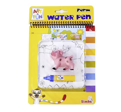 Simba 106334634 Art & Fun Wasser-Malbuch Bauernhof inkl. Schweinchen-Figur - Malen mit dem Water Pen Wasserstift & 4-seitigen Buch - Wasserzauber-Spielzeug für Kinder ab 3 Jahre Simba 106334634 Art & Fun Wasser-Malbuch Bauernhof inkl. Schweinchen-Figur - Malen mit dem Water Pen Wasserstift & 4-seitigen Buch - Wasserzauber-Spielzeug für Kinder ab 3 Jahre von Simba