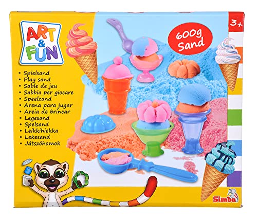 Simba 106344623 - Art and Fun Spielsand Set Eiscreme, 3x 200g Sand, Plattform, 4x Becher, Form, Löffel, Portionierer, Roller, Messer, ab 3 Jahre Simba 106344623 - Art and Fun Spielsand Set Eiscreme, 3x 200g Sand, Plattform, 4x Becher, Form, Löffel, Portionierer, Roller, Messer, ab 3 Jahre von Simba