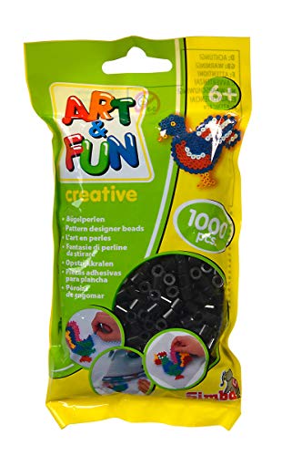 Art and Fun 1.000 Ironing Beads in Bag schwarz von Simba