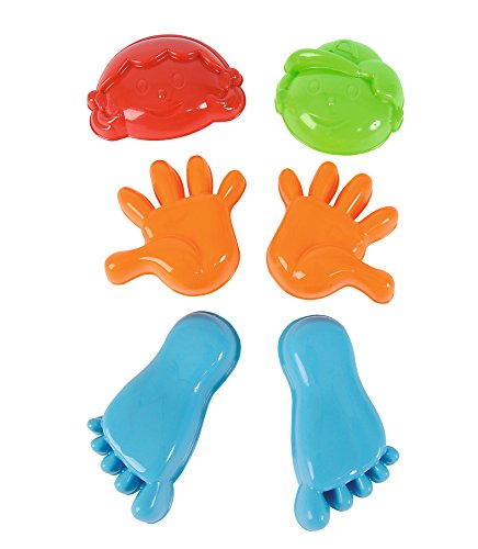 Simba 107103754 - Sandförmchen Set, 6 Stück, Hände, Füße und Gesicht, 10-14cm, Sandkastenspielzeug, Sandspielzeug, Sandform Simba 107103754 - Sandförmchen Set, 6 Stück, Hände, Füße und Gesicht, 10-14cm, Sandkastenspielzeug, Sandspielzeug, Sandform von Simba