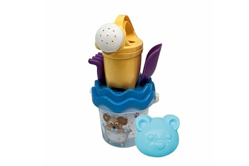Hund Baby Eimergarnitur, 6 Teile, Eimer, Sieb, Sandfrom, Schaufel, Rechen, Gießer, H:11cm, D:14cm Hund Baby Eimergarnitur, 6 Teile, Eimer, Sieb, Sandfrom, Schaufel, Rechen, Gießer, H:11cm, D:14cm von Simba