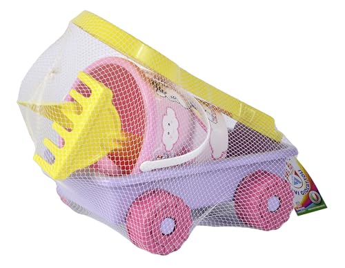 Sandwagen Unicorn gefüllt, L:31cm, 6 Teile, Eimer, Wagen, Schaufel, Rechen, 1x Sandform, Rose Sandwagen Unicorn gefüllt, L:31cm, 6 Teile, Eimer, Wagen, Schaufel, Rechen, 1x Sandform, Rose von Simba