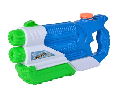 Simba 107276075 - Waterzone Double Blaster, Wasserpistole, Pumpmechanismus, Doppelstrahl, Tankvolumen: 900ml, Reichweite: 8m von Simba