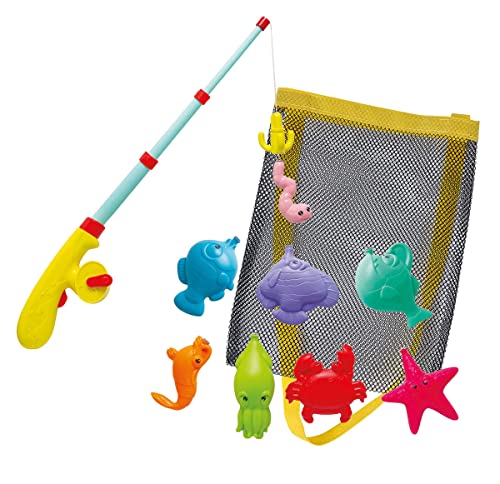 Simba 107796069 - Großes Magnet Angelspiel, aufziehbare Angelrute mit Automatikfunktion, 39cm, 7 Meerestiere und 1 Köder, in Netztasche, Angeln, Kleinkindspielzeug, Badespielzeug Simba 107796069 - Großes Magnet Angelspiel, aufziehbare Angelrute mit Automatikfunktion, 39cm, 7 Meerestiere und 1 Köder, in Netztasche, Angeln, Kleinkindspielzeug, Badespielzeug von Simba