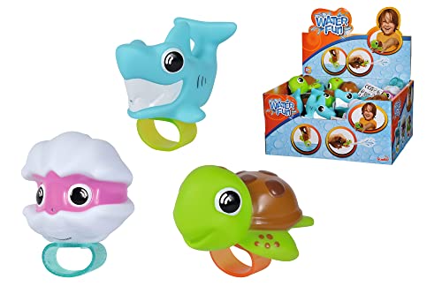 Simba 107796139 - Simba Toys Mini Wasserpistole - Kleine Wasserpistolen Wie Sie Ihren Finger haben, wählen Sie Zwischen Schildkröte, Hai oder Schnecke, Zufällige Auswahl, 6-8 cm, Ab 3 Jahren von Simba