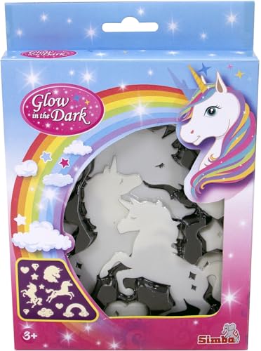 Simba 107826022 - Glow in the Dark Einhorn Set, Einhorn-Formen und andere Motive, fluoreszierend, inkl. Klebegummi, 41 Teile, ab 3 Jahre Simba 107826022 - Glow in the Dark Einhorn Set, Einhorn-Formen und andere Motive, fluoreszierend, inkl. Klebegummi, 41 Teile, ab 3 Jahre von Simba