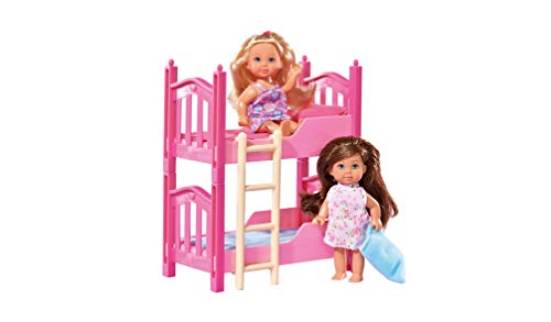 Simba 108178046 105733847 - Evi Love 2 Floor Bed / mit zwei Evi Puppen / mit Stockbett / inklusive Zubehör / Ankleidepuppe / 12cm, für Kinder ab 3 Jahren Simba 108178046 105733847 - Evi Love 2 Floor Bed / mit zwei Evi Puppen / mit Stockbett / inklusive Zubehör / Ankleidepuppe / 12cm, für Kinder ab 3 Jahren von Simba
