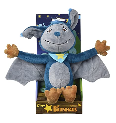 Simba 109221000 Fidi Fledermaus, bekannt aus dem KiKA Baumhaus aus kuschelweichem Plüsch, ab den ersten Lebensmonaten, Mehrfarbig, 25 cm von Simba