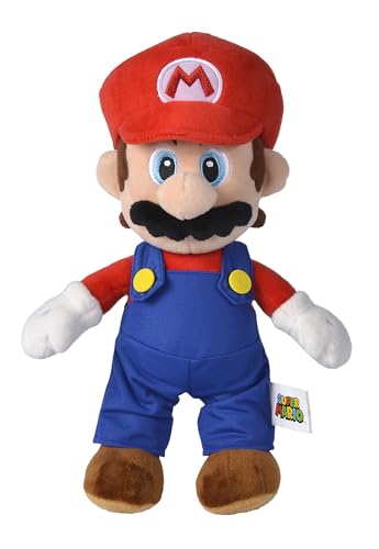 Simba 109231010 - Super Mario Plüschfigur, 30cm, kuschelweich, Nintendo, Charakter aus weltberühmten Computerspiel, ab den ersten Lebensmonaten geeignet von Simba