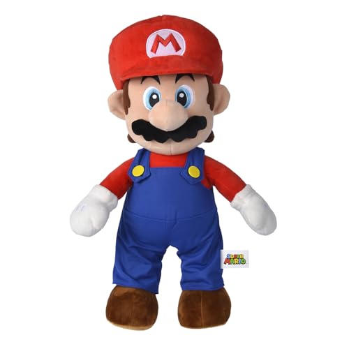 Simba 109231013 - Super Mario Plüschfigur, 50cm, Nintendo, Plüschspielzeug, ab den ersten Lebensmonaten von Simba
