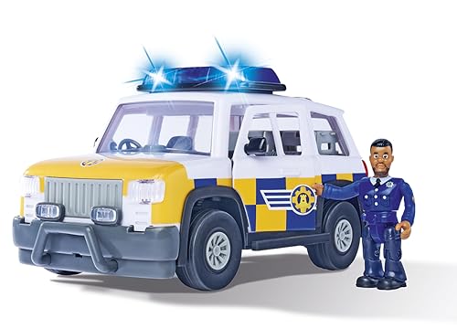 SIMBA 109251096038 Feuerwehrmann Sam Jeep Polizei Mit Figur 109251096038 von Simba