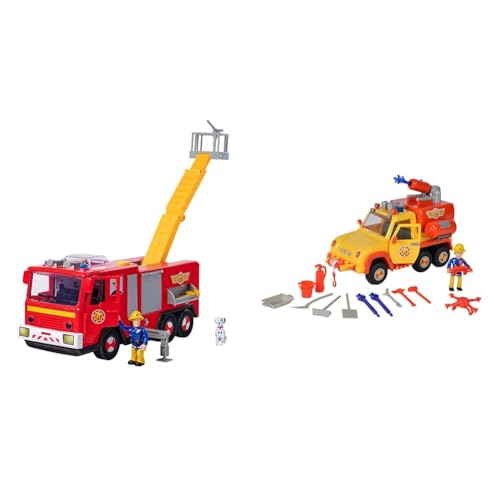 Simba 109252516 - Feuerwehrmann Sam Jupiter aus Serie 13, mit Figur und Dalmatiner Radar & 109251094 - Feuerwehrmann Sam Feuerwehrauto Venus 2.0 mit Figur, Originalsound Simba 109252516 - Feuerwehrmann Sam Jupiter aus Serie 13, mit Figur und Dalmatiner Radar & 109251094 - Feuerwehrmann Sam Feuerwehrauto Venus 2.0 mit Figur, Originalsound von Simba