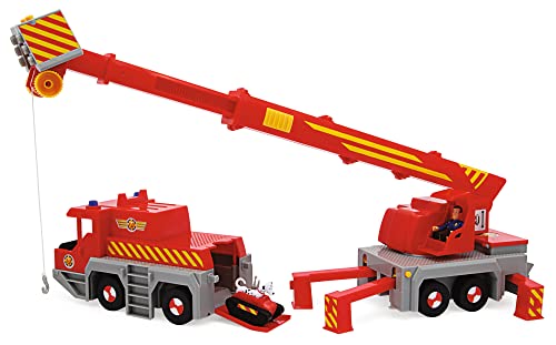 Simba 109252517 - Feuerwehrmann Sam Spielzeug-Kran (50 cm) - 2-in-1 Rettungs-Fahrzeug (Auto & Kran) für Kinder ab 3 Jahren, mit Seilwinde, Figur, Licht & Sound (inkl. Batterien) Simba 109252517 - Feuerwehrmann Sam Spielzeug-Kran (50 cm) - 2-in-1 Rettungs-Fahrzeug (Auto & Kran) für Kinder ab 3 Jahren, mit Seilwinde, Figur, Licht & Sound (inkl. Batterien) von Simba