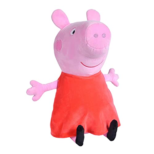 Simba 109261002 - Peppa Pig Plüsch 33cm, im Standardoutfit, ab den ersten Lebensmonaten, White von Simba