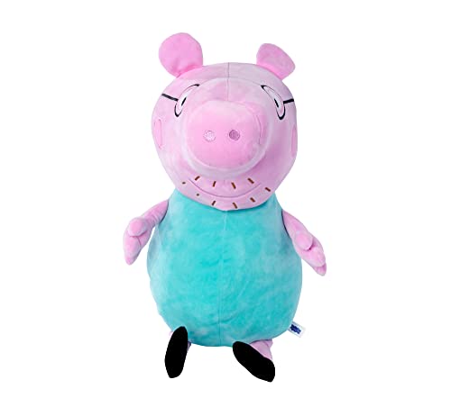 Simba 109261005 - Peppa Pig Plüsch Papa Wutz, 37cm, im Standardoutfit, Plüschfigur, Plüschtier, ab den ersten Lebensmonaten von Simba