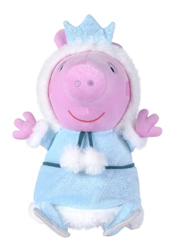 Peppa Pig als Eisläuferin, 28cm Püschtier , Plüschfigur ab den ersten Lebensmonaten von Simba