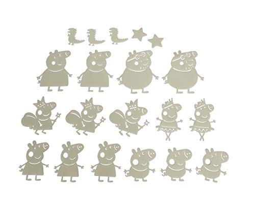 Simba 109262387 - Peppa Pig Glow in the Dark Set, verschiedene Charaktere und Formen, 20 Teile, ab 3 Jahren, Kinderzimmerdeko, Wand Deko Simba 109262387 - Peppa Pig Glow in the Dark Set, verschiedene Charaktere und Formen, 20 Teile, ab 3 Jahren, Kinderzimmerdeko, Wand Deko von Simba