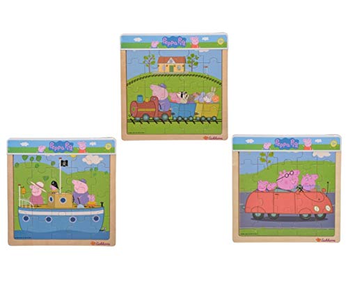 Simba 109265701 Peppa Pig Einlegepuzzle, Mehrfarbig von Simba