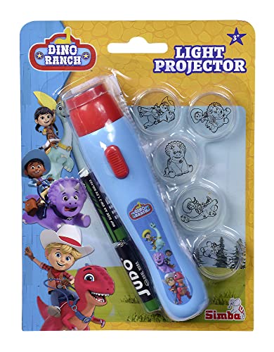 Dino Ranch Licht Projector, Lichtprojektor, Projiziert Bilder, 6 Motive, LED, 16cm, ab 3 Jahre, Weiß Dino Ranch Licht Projector, Lichtprojektor, Projiziert Bilder, 6 Motive, LED, 16cm, ab 3 Jahre, Weiß von Simba