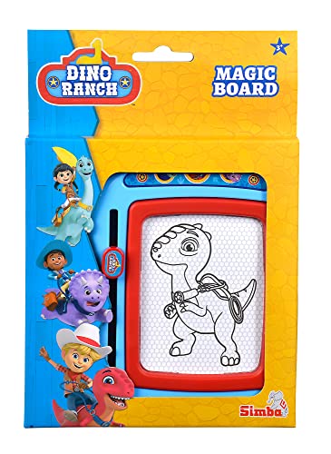 Simba 109312605 Dino Ranch Magnet Maltafel, 16x13cm, ab 3 Jahre, Mehrfarbig von Simba