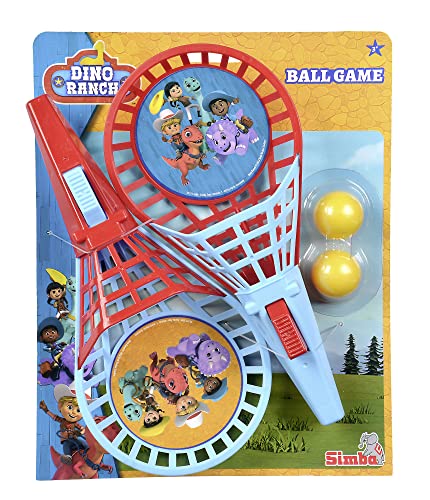 Dino Ranch Fangballspiel, 2 Fangkörbe je 27cm, 2 Bälle, ab 3 Jahre von Simba