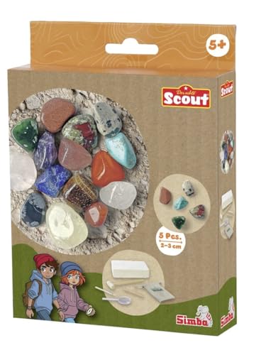 SIMBA 109462661 - Scout Mineralien-Ausgrabungsset (5 Steine zum Ausgraben) - Forscher- und Entdecker-Spielzeug für Kinder ab 5 Jahre inkl. Lupe, Werkzeug & Beutel, zufällige Auswahl aus 3 Sets SIMBA 109462661 - Scout Mineralien-Ausgrabungsset (5 Steine zum Ausgraben) - Forscher- und Entdecker-Spielzeug für Kinder ab 5 Jahre inkl. Lupe, Werkzeug & Beutel, zufällige Auswahl aus 3 Sets von Simba
