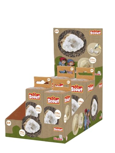 Simba 109452663 - Scout Geoden zum Aufbrechen (2 Steine) - interaktives Forscher- und Entdecker-Spielzeug für Kinder ab 5 Jahre, je 3-4 cm Simba 109452663 - Scout Geoden zum Aufbrechen (2 Steine) - interaktives Forscher- und Entdecker-Spielzeug für Kinder ab 5 Jahre, je 3-4 cm von Simba