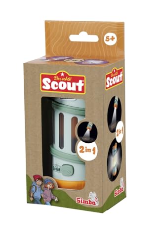 Simba 109452664 - Scout Kinder-Taschenlampe ab 5 Jahre - praktische 2-in-1 Leuchte mit Handschlaufe, Forscher- und Entdecker-Spielzeug für Mädchen und Jungen von Simba