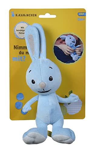 Kikaninchen Plüschtier, 25cm, Plüschfigur aus kuschelweichem Plüsch mit Mikroschaumfüllung, ab den ersten Lebensmonaten, Blau von Simba