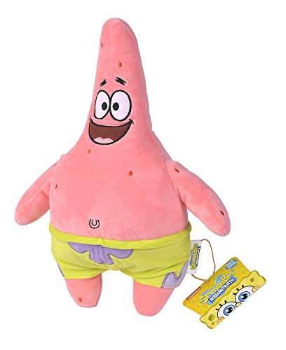 Simba 109491001 - Sponge Bob Plüsch Patrick, 35cm Plüschfigur, ab den ersten Lebensmonaten geeignet von Simba