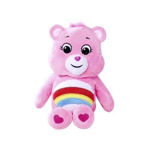 Simba 6305878014 - Glücksbärchi, Hurrabärchi, 23cm, Care Bears Plüschfigur, rosa von Simba