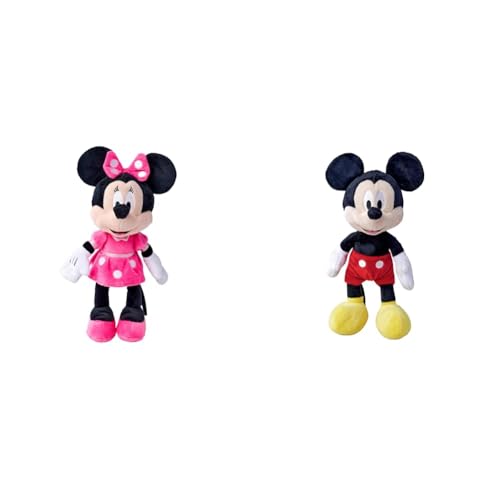 Simba 6315870227 - Disney Minnie Mouse, 25cm Plüschtier im pinken Kleid & 6315870225 - Disney Mickey Mouse, 25cm Plüschtier, Kuscheltier, Micky Maus, ab den ersten Lebensmonaten Simba 6315870227 - Disney Minnie Mouse, 25cm Plüschtier im pinken Kleid & 6315870225 - Disney Mickey Mouse, 25cm Plüschtier, Kuscheltier, Micky Maus, ab den ersten Lebensmonaten von Simba