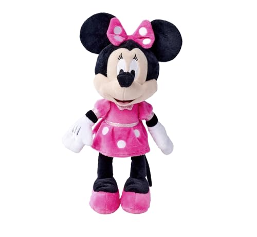 Simba 6315870227 - Disney Minnie Mouse, 25cm Plüschtier Im Pinken Kleid, Kuscheltier, Micky Maus, Ab Den Ersten Lebensmonaten von Simba